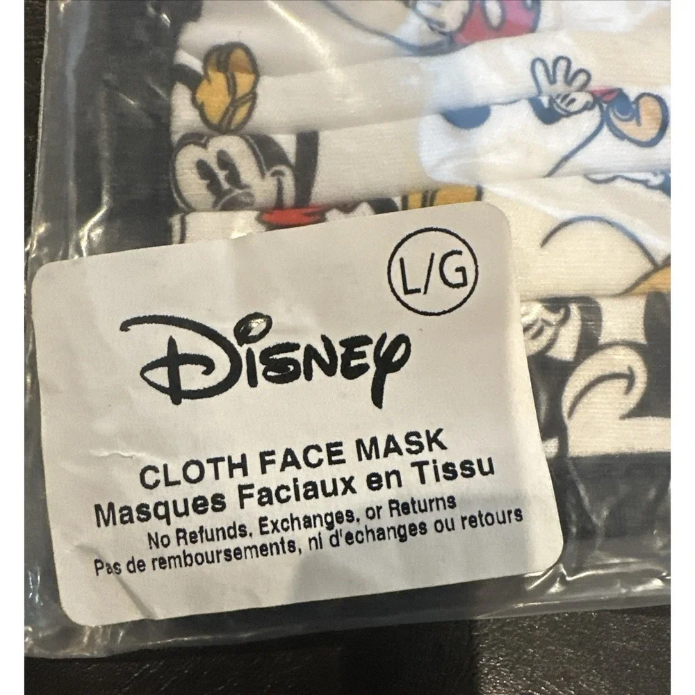 Disney Parks‎ Size Large All Over Mickey Mouse Cloth Face Mask Sealed
